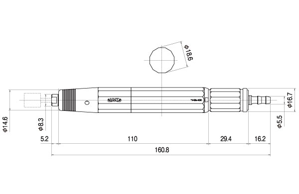 HTSG-3S - エアマイクログラインダー - エアツール - 切削工具・穿孔