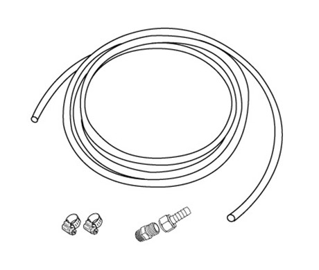 3-m air hose with bands & fitting